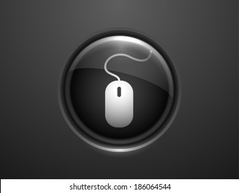 3.d Ilustración vectorial de un icono del ratón