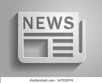 3d Vector illustration of news icon