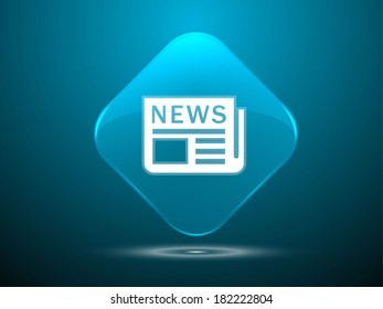 3d Vector illustration of news icon