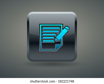 3d Vector illustration of notes icon