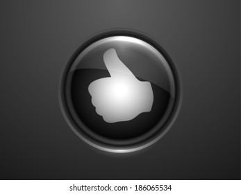 3d Vector illustration of ok icon 