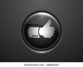 3d Vector illustration of ok icon 