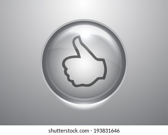 3d Vector illustration of ok icon 