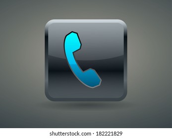 3d Vector illustration of old phone icon