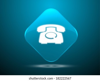 3d Vector illustration of old phone icon