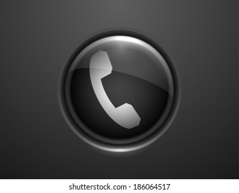 3D-Vektorgrafik des alten Telefonsymbol