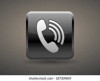 3d Vector illustration of old phone icon