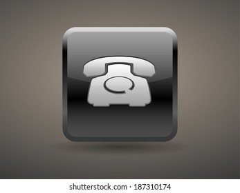 3d Vector illustration of old phone icon