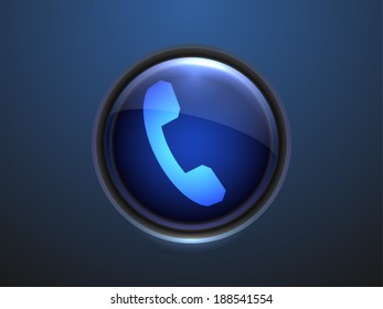 3d Vector illustration of old phone icon