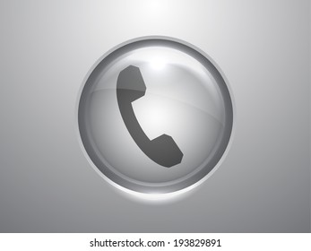 3d Vector illustration of old phone icon