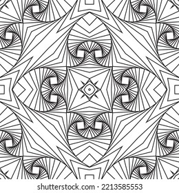 3D Vector illustration. on a white background. Geometric shapes from the black lines.