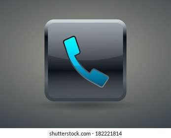 3.d Ilustración vectorial de un icono de teléfono