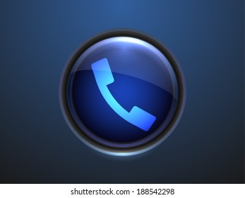 3d Vector illustration of a phone icon