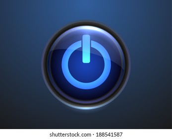 3d Vector illustration of a power icon