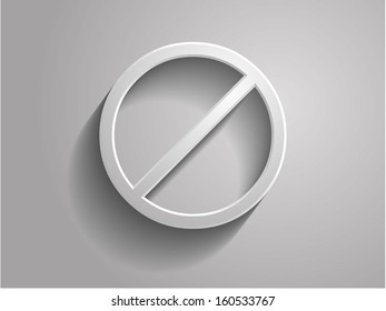 3.d Ilustración vectorial del icono de prohibición