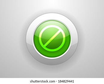 3d Vector illustration of prohibit icon 