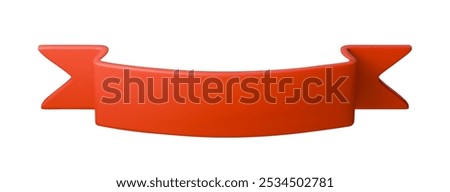 3D vector illustration of a red ribbon. Perfect for decorating designs, promotional banners, gift wrapping, holiday cards, and certificates. Adds style and emphasis to any project