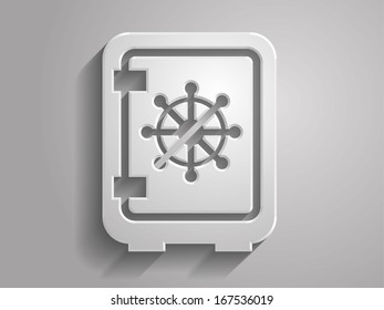 3.d Ilustración vectorial del icono seguro
