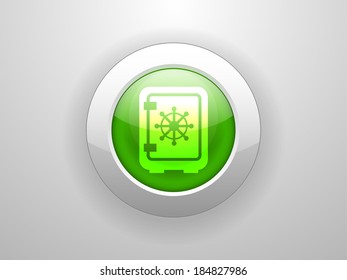 3d Vector illustration of safe icon