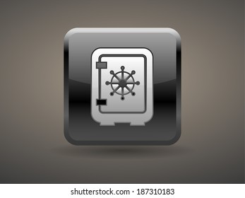 3d Vector illustration of safe icon