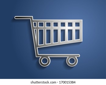 3d Vector illustration of shoppind cart icon
