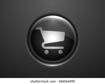 3d Vector illustration of shoppind cart icon