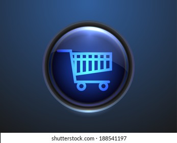 3d Vector illustration of shoppind cart icon