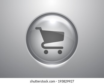 3.d Ilustración vectorial del icono del carrito de compras
