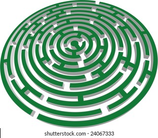 3d vector illustration of simple vector maze