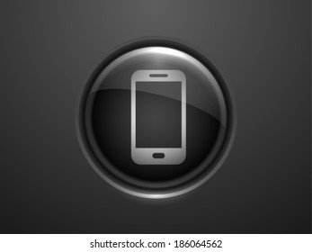 3d Vector illustration of smartphone icon