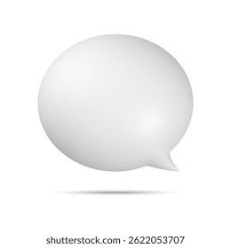 3D vector illustration of speech bubble