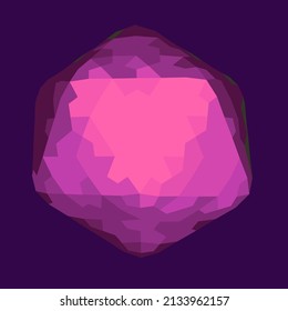 3D vector illustration of a sphere with a geometric pattern. Abstract futuristic image.