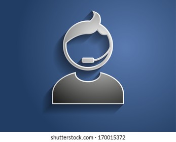 3.d Icono de ilustración vectorial de soporte