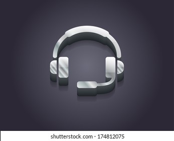 3.d Icono de ilustración vectorial de soporte