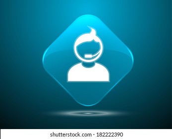 3d Vector illustration of support icon