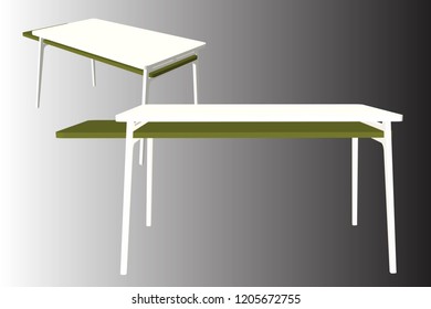 3D Vector Illustration Table