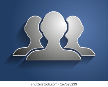3d Vector illustration of  team icon