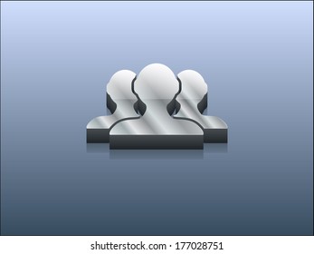 3D-Vektorgrafik des Teamsymbols