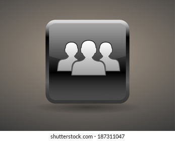3d Vector illustration of team icon