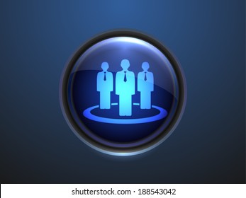 3d Vector illustration of  team icon