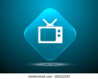 Icono de tv 3d Ilustración vectorial