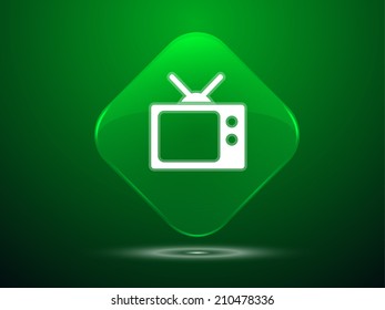 Icono de tv 3d Ilustración vectorial