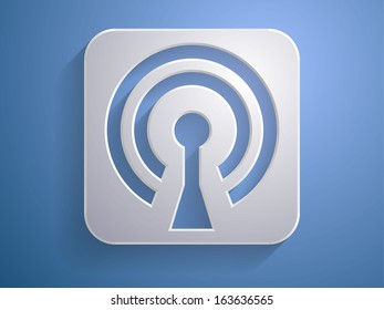 3d Vector illustration of wifi icon