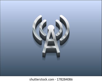 3d Vector illustration of wifi icon