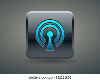 3d Vector illustration of wifi icon