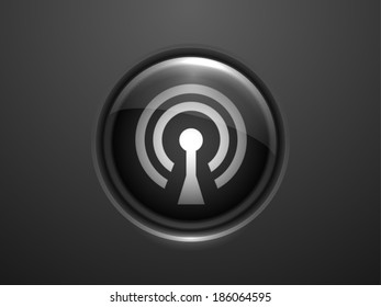 3d Vector illustration of wifi icon