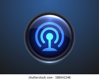 3d Vector illustration of wifi icon