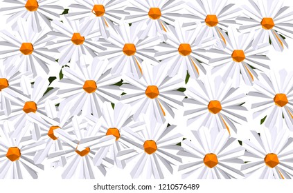 3D vector illustrations, Summer delicate floral motifs, festive backgrounds, pastel and soft flower bouquets.