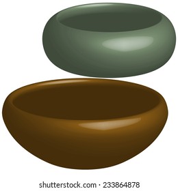 3D Vector Image ceramics on a white background.