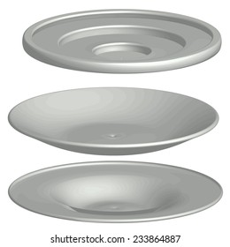 3D Vector Image ceramics on a white background.